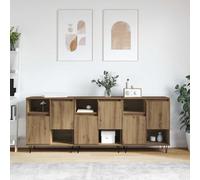 BEI CLORIS Armoire vitrine Sideboards 3 pcs Chêne Artisan 180 x 35 x 70 cm Bois composite - Commodes Nouveau4521438 3parcel