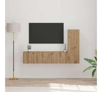 BEI CLORIS Ensemble de meubles TV Fixé au mur 3 pcs Chêne Artisan 60 x 30 x 30 cm - Armoires TV Nouveau7258200 2parcel