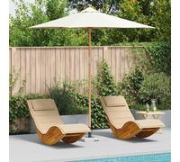 BEI CLORIS Parasol de jardin Blanc crème 270 x 270 x 260 cm Bambou - Parasols Nouveau2720470 1parcel