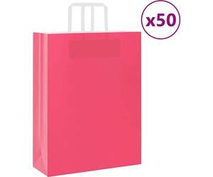 BEI CLORIS Sacs en papier 50 pcs. avec anses Rose 32x12x42 cm - Sacs cadeaux Nouveau5238884 1parcel