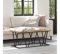 BEI CLORIS Table basse vieux bois 100 x 50 x 40 cm contreplaqué et métal - Tables basses Nouveau3292540 1parcel