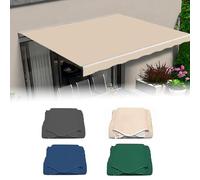 Bei Sun e Toile de rechange rétractable pour terrasse et balcon en polyester avec cantonnière 4 x 2 m