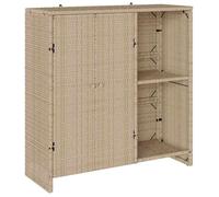 Beige Armoire de rangement, CLARENCE, cabinet moderne, avec porte Beige 100 x 36 x 102 cm Rotin LV1797