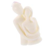 Beige Bougie Parfumée Décorative, en Cire de Soja Couple Enlacé | Style Romantique, Finition Soignée, pour Tables, Étagères et Plateaux, Idée Présent Anniversaire, Mariage