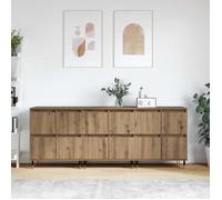Beige Buffets - Vitrine bahut - armoire console Pour cuisine, 3 pcs chêne artisanal 180 x 35 x 70cm 9336658