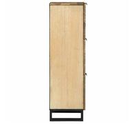 Beige Commode Salon, CHIC Highboard, Armoire haute, Marron 40x33x110 cm bois de manguier massif N17329
