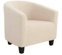 Beige Couvercle du fauteuil de baignoire chemise antidérapante élastique extensible canapé monoplace