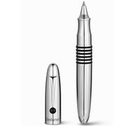BEILUNER 320 Stylo Bille Roller de Luxe, Corps Métal Chrome Poli avec Recharge Schmidt, Set Cadeau Cadre EDC Poids Lourd pour Hommes & Femmes, Stylo Bureau Professionnel - Chrome Argenté