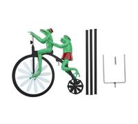 Beimus Moulin à vent en métal pour vélo, grenouille, moto, piquet de moulin à vent, jardin, cour, décoration extérieure, série d'oiseaux, pendentif