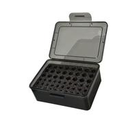 Beimus Organisateurs de piles portables pouvant contenir 54 piles 2 A 3 A avec compartiment intelligent étanche pour une utilisation en voyage Étui transparent pour batterie