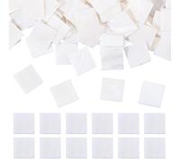 beinkmake Lot de 150 carreaux de mosaïque Mother Of Pearl - Carrés de 2,54 cm - Blanc irisé - Pour projets de bricolage, décoration murale de la maison, mur arrière de cuisine, projets d'art