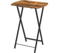 Beistelltisch Klappbar, Kleiner Sofatisch, Tablett Tisch, Kaffeetisch Tv Tray Im Industriestil, Serviertisch Snack Tisch Für Kleinen Raum, Einfach Montierbar, Stabiles, Hoobro Ebf17bz01