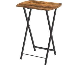 Beistelltisch Klappbar, Kleiner Sofatisch, Tablett Tisch, Kaffeetisch Tv Tray Im Industriestil, Serviertisch Snack Tisch Für Kleinen Raum, Einfach Montierbar, Stabiles, Hoobro Ebf17bz01