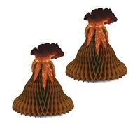 Beistle 54999 Lot de 2 centres de table en papier Motif volcan Multicolore