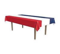 Beistle Lot de 2 nappes patriotiques rectangulaires en Plastique 137,2 x 274,3 cm