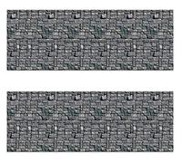 Beistle S00911AZ2 Lot de 2 Toiles de Fond en Plastique Motif Mur de Pierre Multicolore