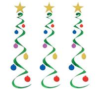 Beistle Werts de Sapin de Noël en Plastique, Feuille, Assorti, Vert, Lot de 1