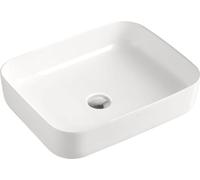 Beitz & Walz AQVA CERAMICA Lavabo à poser « SlimRim » sans rebord 500 x 385 mm blanc