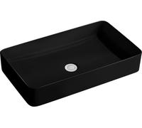 Beitz & Walz AqvaCeramica lavabo à poser "SlimRim" 605 x 350 mm noir mat