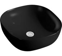 Beitz & Walz AqvaCeramica : vasque à poser « Schale » sans rebord, 420 x 420 mm, noir mat