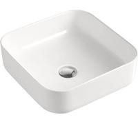 Beitz & Walz AqvaCeramica : vasque à poser « SlimRim » sans rebord, 385 x 385 mm, blanche
