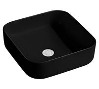 Beitz & Walz AqvaCeramica : vasque à poser « SlimRim » sans rebord, 385 x 385 mm, noir mat
