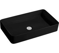 Beitz & Walz AqvaCeramica : vasque à poser « SlimRim » sans rebord, 605 x 350 mm, noir mat