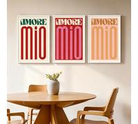 BeiYiHo 3 Tableau Decoration Murale Citation Amour Affiche Colorée Moderne Phrase Inspirante Poster Mural Pop Art Impression sur Toile Deco Chambre Ado Adulte Cadeau 30x40cm sans Cadre