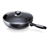 Wok anti adhésif 28cm avec couvercle - Beka - 13078284 - pro induc anthracite