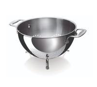 BEKA Passoire Chef inox 18/10 22 cm 3 pieds antidérapants poignées rivetées lave-vaisselle