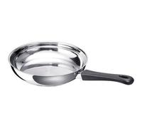 BEKA Poêle inox Polo 24 cm 18/10 – Sans revêtement, sans PFAS – Fond 3 couches – Tous feux induction