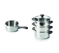 Beka Polo Casserole et Panier Vapeur- Inox 18/10 - Tous Feux Dont Induction | Caserolle Ø 14 et Panier Ø 24cm - Inox 18/10 - fond 3 couches - poignée résistante chaleur - lave-vaisselle - garantie 10 ans