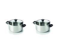 Beka Polo Faitout Inox 18/10-20 et 28 cm - Tous Feux Dont Induction | Set of Ø 20 et 28 cm - acier inoxydable 18/10 - fond 3 couches - couvercle en verre - lave-vaisselle - garantie 10 ans
