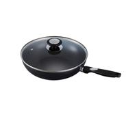 PRO INDUC Sauteuse Wok induction corps alu ép 3mm revêtement céramique D28 cm + couvercle BEKA