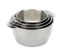 Beka Select - Lot de 4 Casseroles Inox 18/10 - 14/16/18/20 cm - Sans Poignée - Compatible Induction
