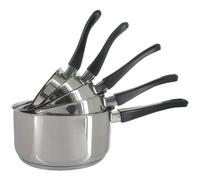 BEKA Casseroles Polo - Lot de 5 inox 12/14/16/18/20 cm - Fond 3 couches - Induction et lave-vaisselle