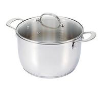 Bekaline 13512244 Belvia Marmite + couvercle verre en acier inoxydable 24 cm