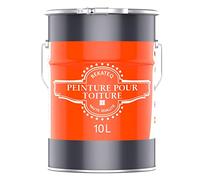 BEKATEQ BE-510 Peinture pour toiture 10L Vert I Revêtement de toiture satinée pour toitures en tuiles, ardoise, ciment, tôle, béton, bois I Hydrofuge, résistant aux UV et aux intempéries