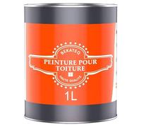 BEKATEQ BE-510 Peinture pour toiture 1L Gris anthracite I Revêtement de toiture satinée pour toitures en tuiles, ardoise, ciment, tôle, béton, bois I Hydrofuge, résistant aux UV et aux intempéries