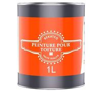 BEKATEQ BE-510 Peinture pour toiture 1L Gris clair I Revêtement de toiture satinée pour toitures en tuiles, ardoise, ciment, tôle, béton, bois I Hydrofuge, résistant aux UV et aux intempéries