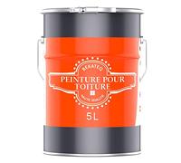 BEKATEQ BE-510 Peinture pour toiture 5L Brun chocolat I Revêtement de toiture satinée pour toitures en tuiles, ardoise, ciment, tôle, béton, bois I Hydrofuge, résistant aux UV et aux intempéries