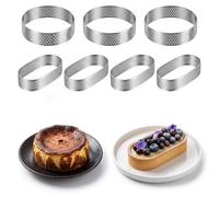 Bekecidi Set 7 Cercle a Patisserie - Cercles Patisserie Moules à Pâtisserie | cercle a patisserie, moules à pâtisserie, moule tartelette, cercle a tarte, moule a tartelette, 8cm, démoulage facile