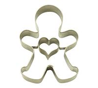 BekkiB Emporte-pièce « Bonhomme en pain d'épice avec cœur » - Dimensions : 6,5 x 5 cm - Pour cuire des pain d'épices et des biscuits - Passe au lave-vaisselle - 9519