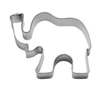 BekkiB - Emporte-pièce éléphant en acier inoxydable - env. 5,3 x 4,3 cm - Passe au lave-vaisselle - Pour la cuisson des biscuits