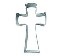 BekkiB - Emporte-pièce en forme de croix - env. 6,3 cm, symbole chrétien, emporte-pièce en acier inoxydable, passe au lave-vaisselle - 3461
