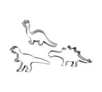 BekkiB - Lot de 3 emporte-pièces « dinosaures » - Emporte-pièces en acier inoxydable, passe au lave-vaisselle - 2443