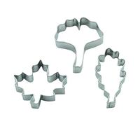 BekkiB - Lot de 3 emporte-pièces « feuilles » en chêne, érable, gingko - Emporte-pièce en acier inoxydable, passe au lave-vaisselle - 7329