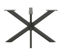 BEL-ACHAT* Base pour table Pied de table à manger - Facile à installer - en forme d'araignée, anthracite, 120x68x(72-73) cm, acier P