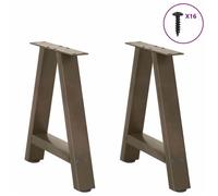 BEL-ACHAT* Base pour table Pieds de table basse - Facile à installer - en forme de A - Lot de 2 - JMS - , 38x(42-43) cm, acier