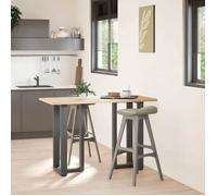 BEL-ACHAT* Base pour table Pieds de table de bar en T - Lot de 2 - JMS - , anthracite, 40x35x(90-91) cm, acier Prom80540042